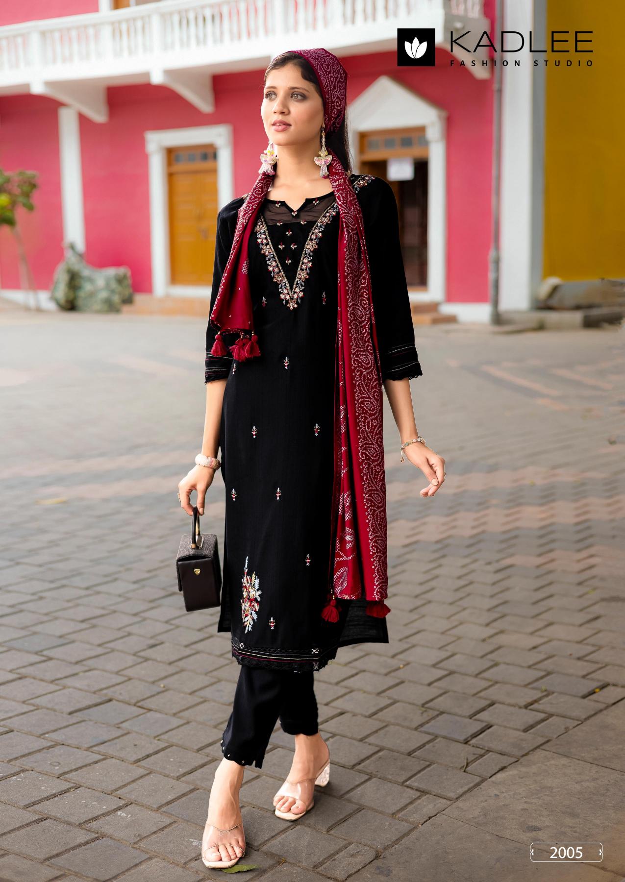 Kadlee sahiyar vol 2 kuti 3 pcs wholesale dress for women