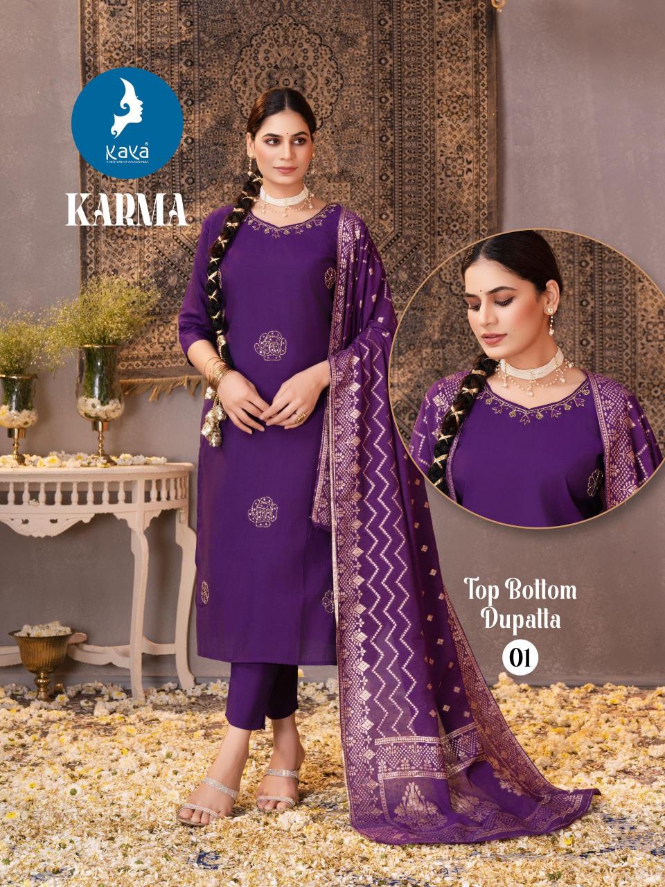 Kaya karma straight cut 3 pcs kurti wholesale womens dresses