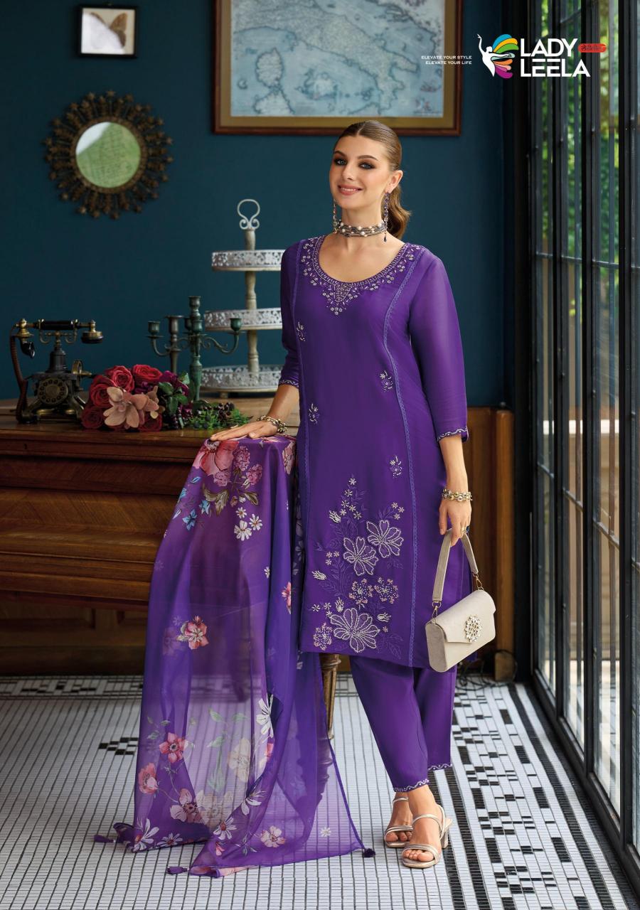 Lady leela saiyaara v neck 3 pcs kurtis for women wholesale