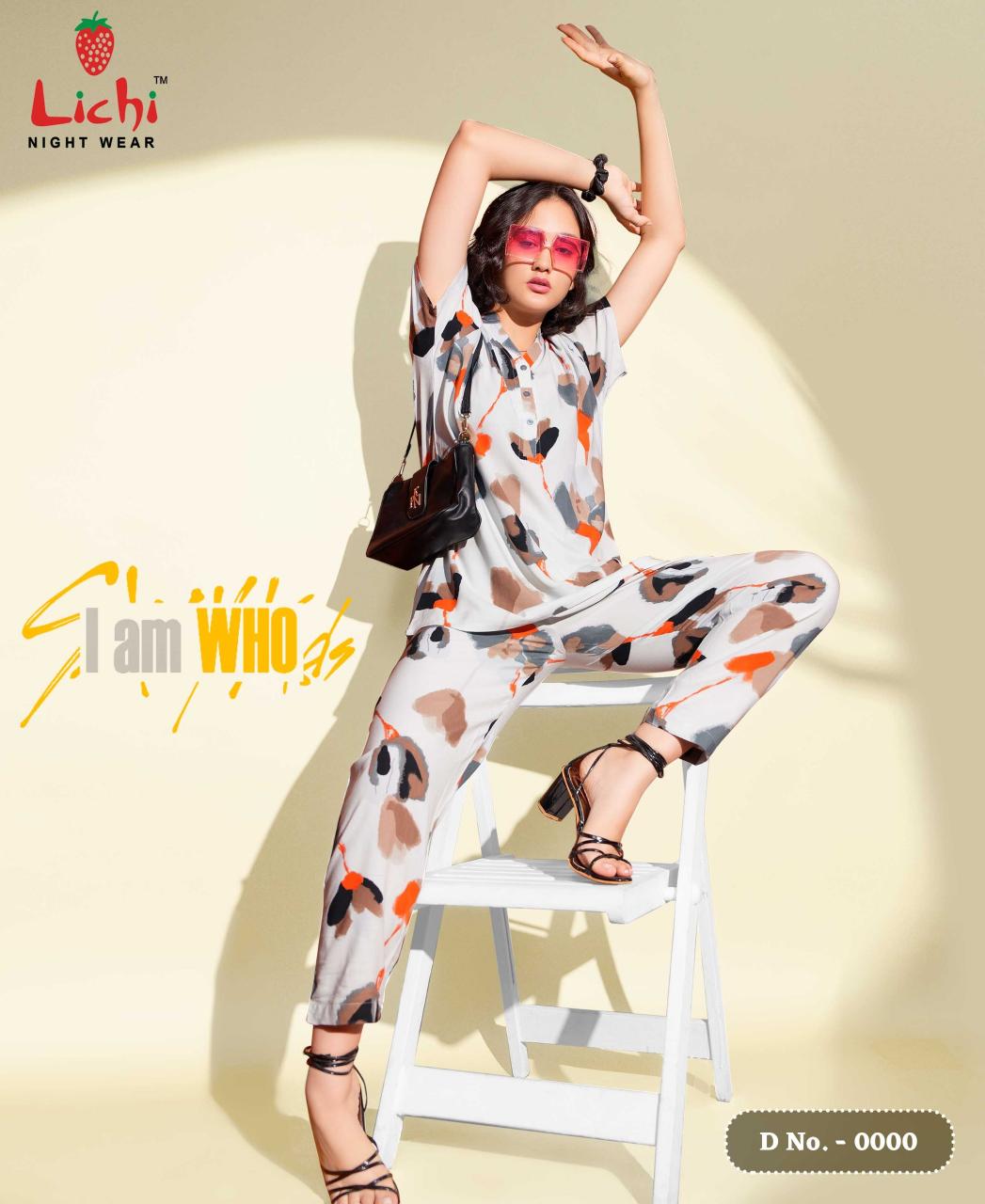 Lichi heavy rayon night suit womens co ord set wholesale