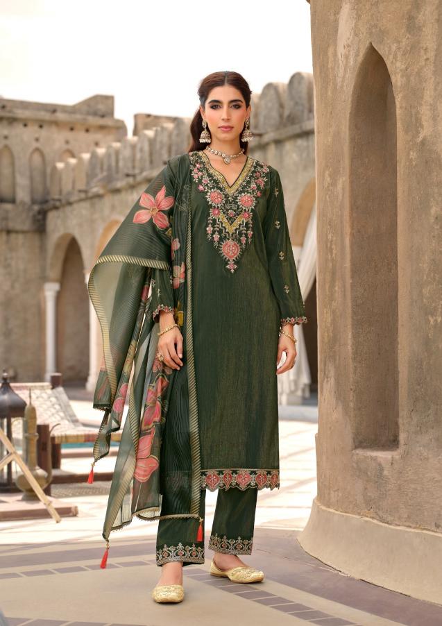 Lily & lali ariana simmer silk 3 pcs kurti wholesale clothes online india