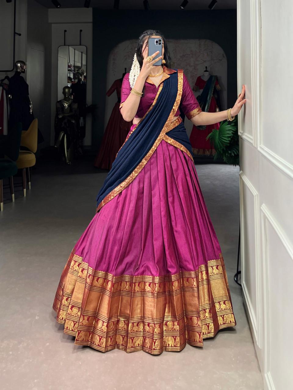 LNB Narayana Pet silk PNK Designer Lehenga choli in Kolkata