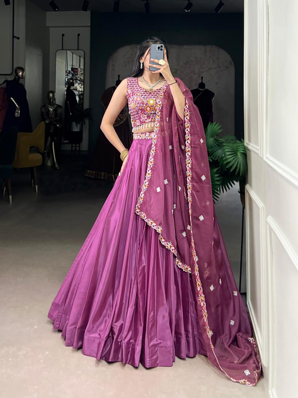 LNB Tradition woven Silk Crepe Designer lehenga choli wholesale