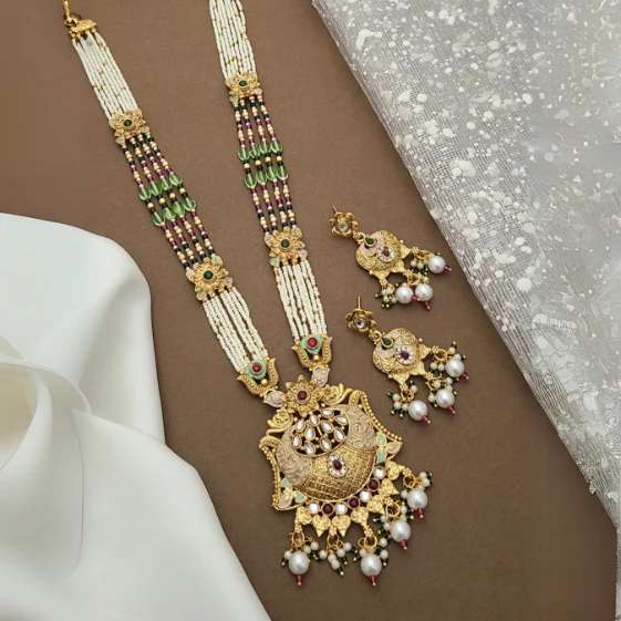 Long Necklace Set LNS041 Artificial jewelry suppliers in Hyderabad
