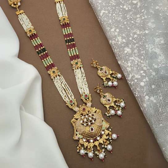 Long Necklace Set LNS042 Wholesale imitation jewelry Hyderabad