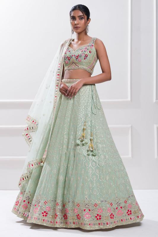 Luxurious Heavy Georgette 5084 Bridal lehenga choli wholesalers