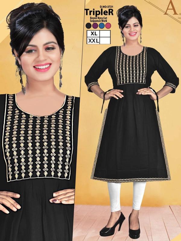 Mairaa tripleR rayon nayra cut kurti high quality dresses wholesale 