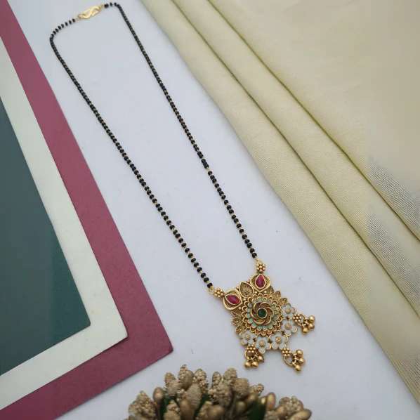 Mangalsutra with Single Chain MSS036 Imitation Pearl Jewellery Manufacturer