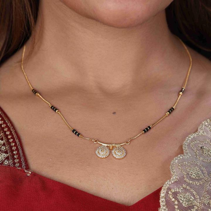 Micro gold plated manglsutra 1905 Artificial jewelry wholesale suppliers in India