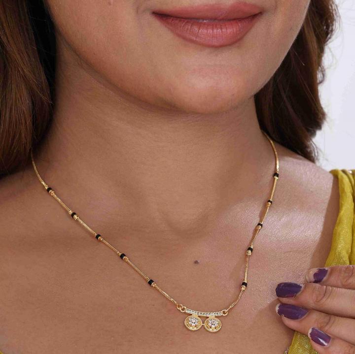 Micro gold plated manglsutra 1906 Indian fashion jewelry wholesale suppliers