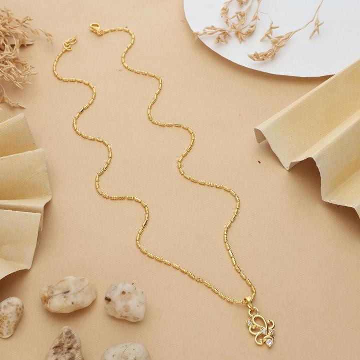 Micro gold polish chain pendant 662 Affordable Imitation Jewellery Wholesalers