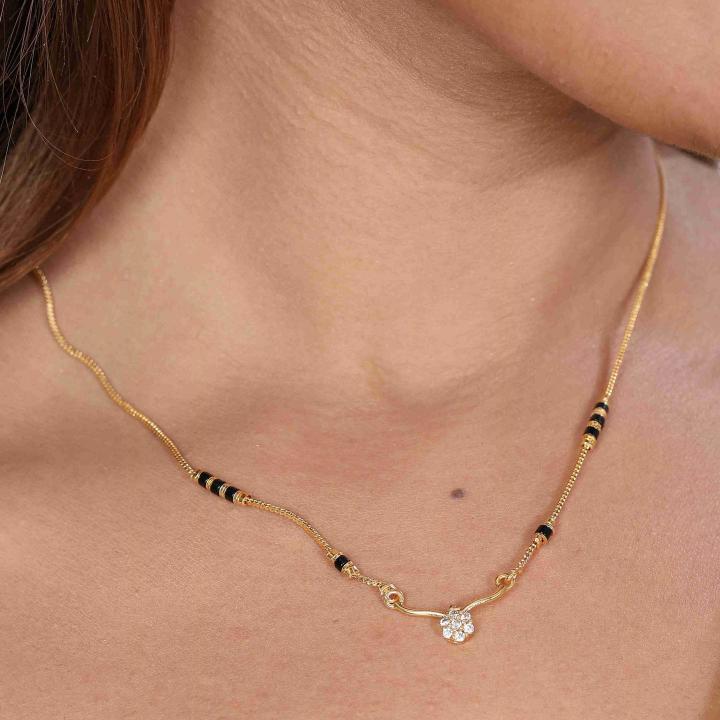 Micro gold polish manglsutra 1904 Wholesale fashion jewelry suppliers