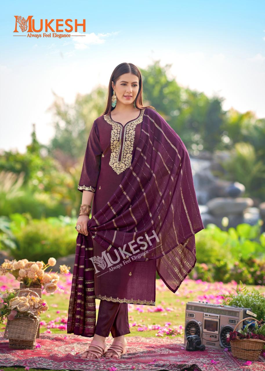 Mukesh dilbara simmer roman 3 pcs kurti wholesale women dress