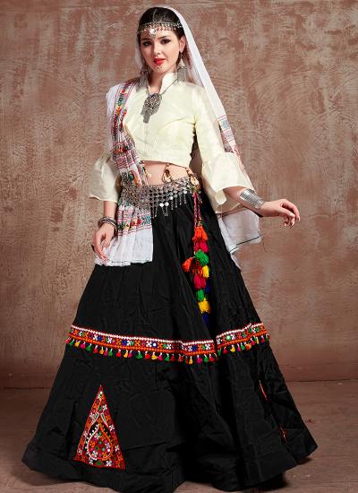 Multi Color Cotton Blend Embroidery Work Navratri Wear 894 Premium quality lehenga choli in bulk