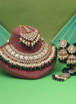 Multi Color Kundan Bridal Wear 549 Fashion jewelry wholesalers in Rajkot