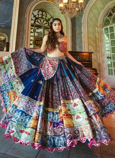 Multi Color Muslin Cotton Digital Print Work Festival Wear Wholesale bridal lehenga choli