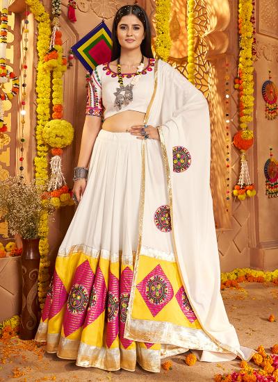 Multi Color Viscose Cotton Embroidery Work Navratri 611 High-quality lehengha choli wholesalers