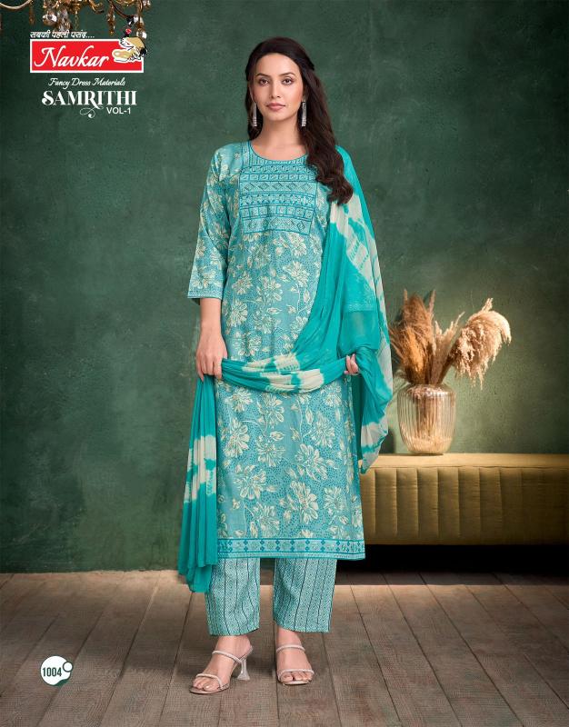 Navkar samrithi vol 1 straight 3 pcs kurti surat wholesale cloth market
