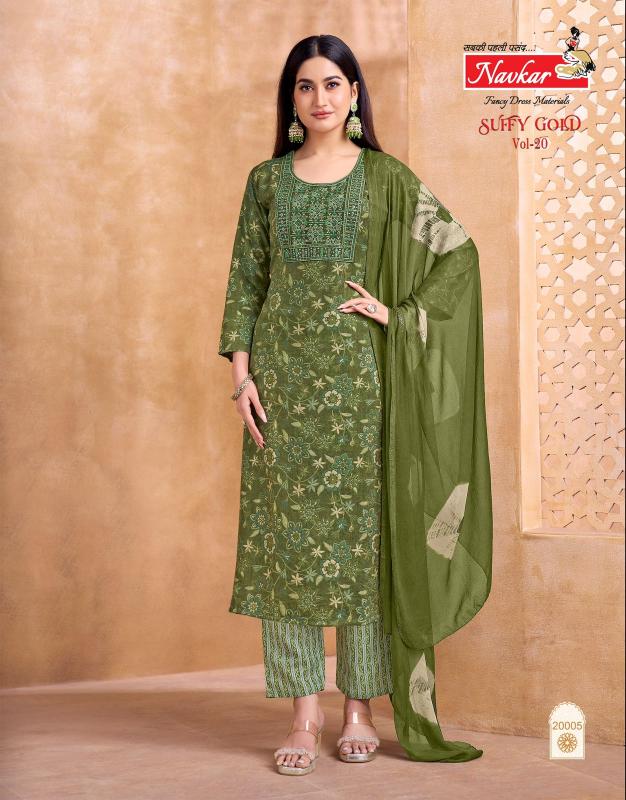 Navkar suffy gold vol 20 kurti 3 pcs women clothing suppliers