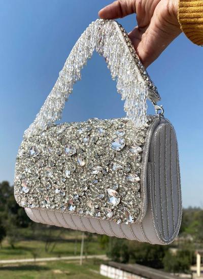 Off White Shugar Crush Crystal Hand Work Bulk handbag suppliers in India