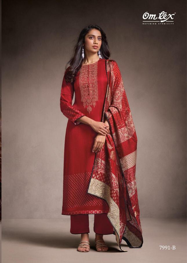 Omtex aarvi attire silk wholesale ladies dress material in mumbai