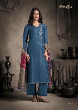 Omtex rinaaya silk dress material manufacturers wholesalers jetpur