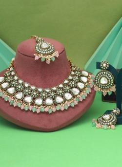 Pink Color Kundan Bridal Wear 057 Wholesale imitation jewelry suppliers in Gujarat