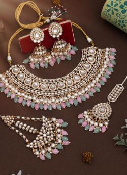 Pink Color Kundan Bridal Wear 564 Kolkata imitation jewellery