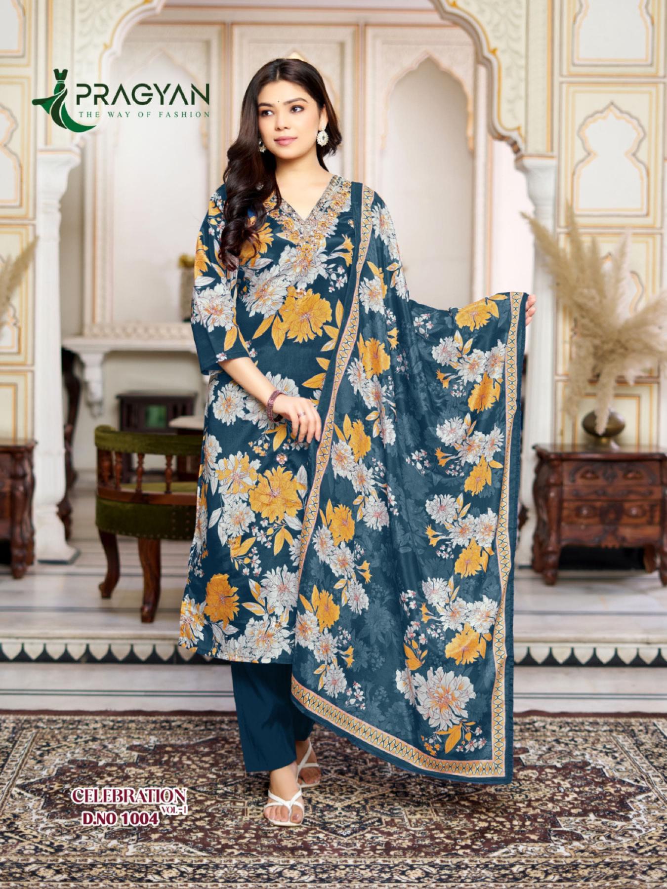 Pragyan celebration vol 1 printed 3 pcs kurti bulk buy womens clothing