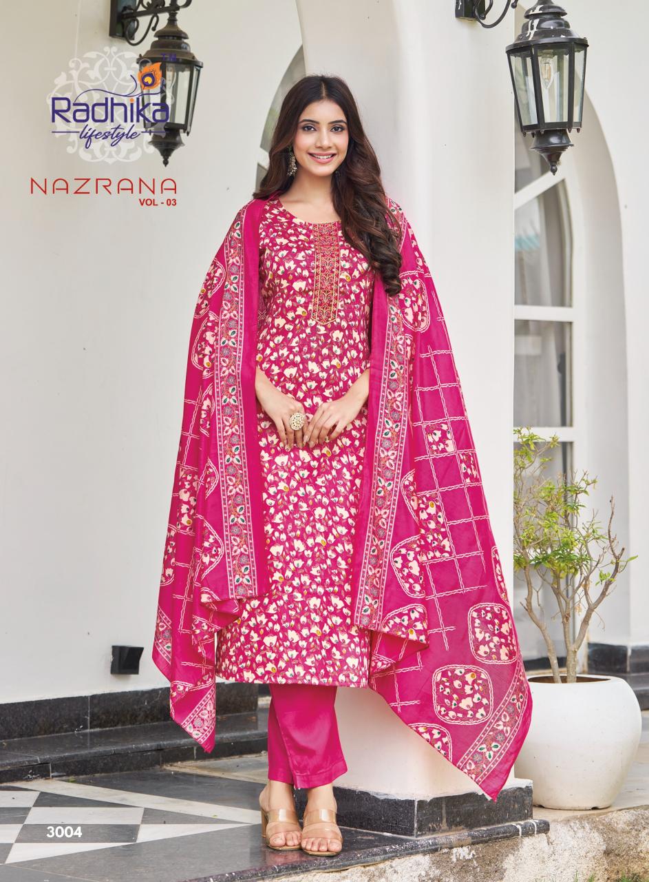 Radhika lifestyle nazrana vol 3 kurti wholesale trendy clothes