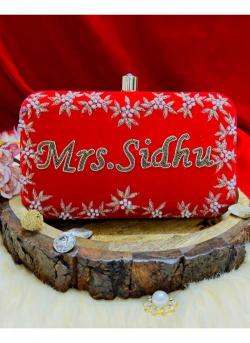 Red Designer Wedding Wear Designer handbags supplier in surat
