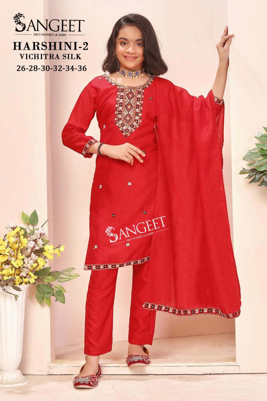 Sangeet harshini 2 vichitra 3 pcs kurti wholesale clothing stores online