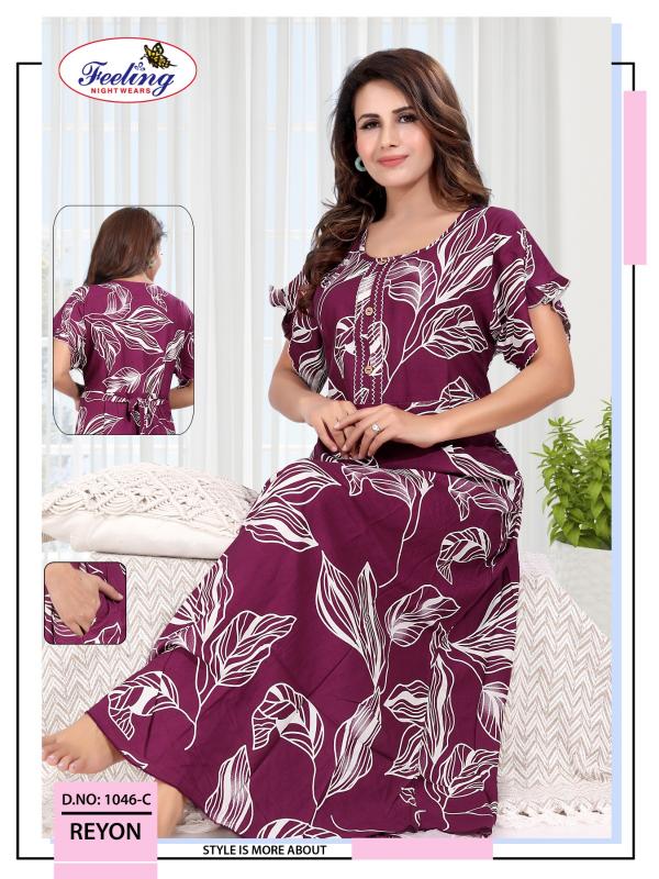 Shorya rayon nighty ladies clothing wholesale