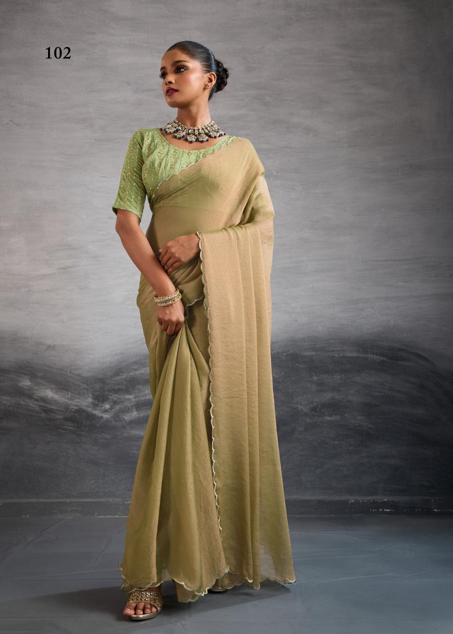 Shorya stavan canva jara moss designer saree market