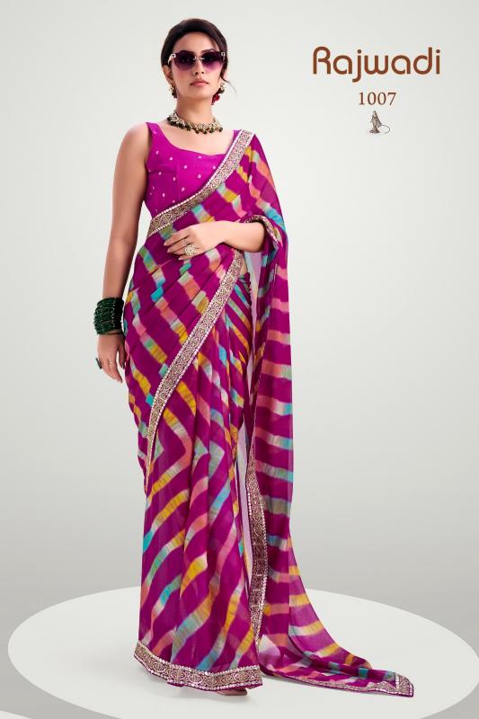 Shorya stavan rajwadi silk with jaipuri saree surat wholesale market 