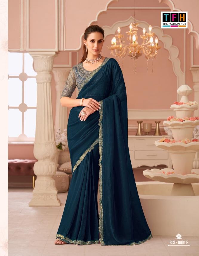 Shorya TFH salsa style d.no 8001 georgette direct manufacturer of sarees for resellers near me