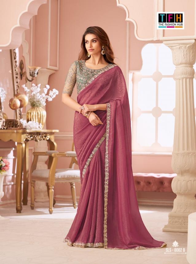 Shorya TFH salsa style d.no 8002 georgette surat saree business
