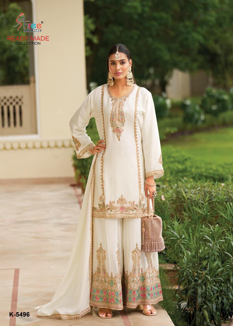 Shree fab d.no.K 5496 readymade salwar suits wholesale catalogue