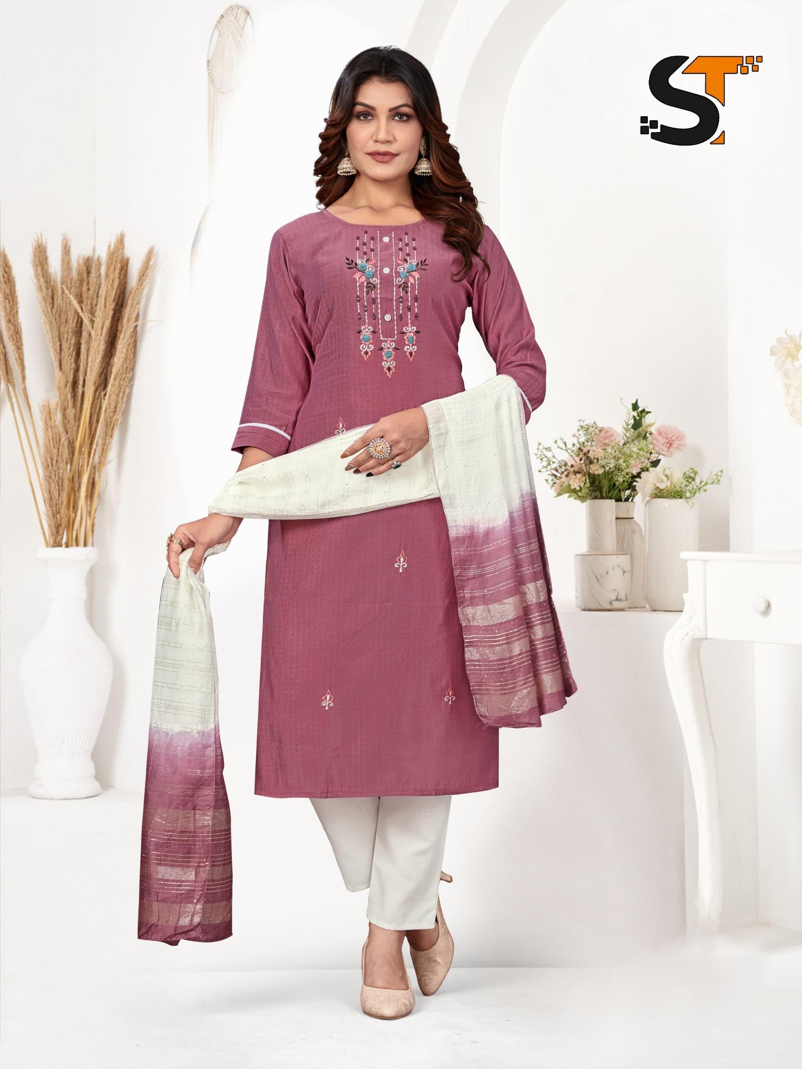 Shree salasar fastival special heavy cotton 3 pcs kurti women wholesale clothes