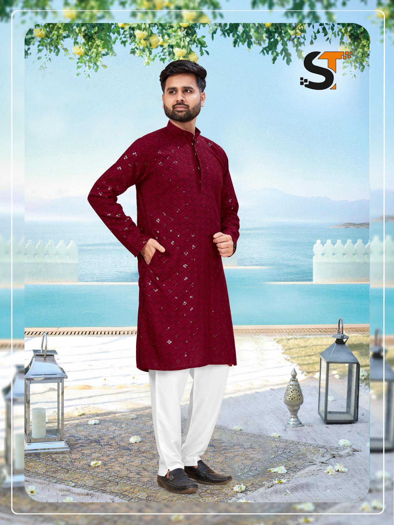 Shree salasar reyon with chikankari pajam with kurta wholesaler in india