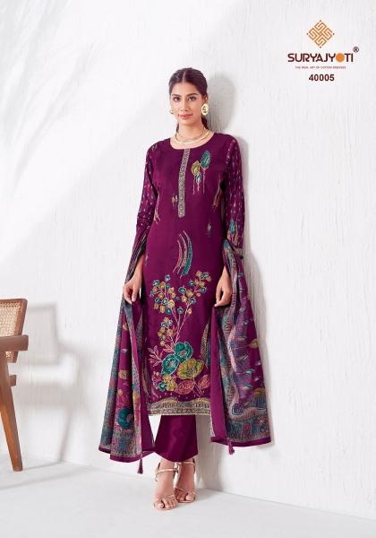 Suryajyoti kaara advance vol-4 jaam satin printed sanskriti wholesale kurtis & dress material