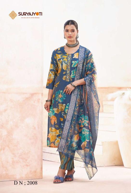 Suryajyoti nayantara vol-2 heavy roman 3 pcs kurti manufacturer near me