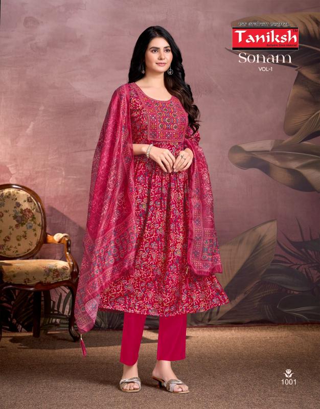 Taniksh sonam vol 1 vertican 3 pcs kurti wholesale dresses online shopping