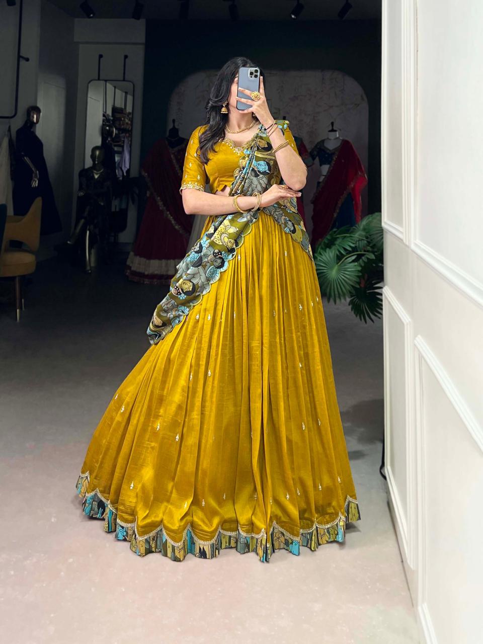 VARNIKA Vichitra Silk MST Wedding lehenga choli supplier