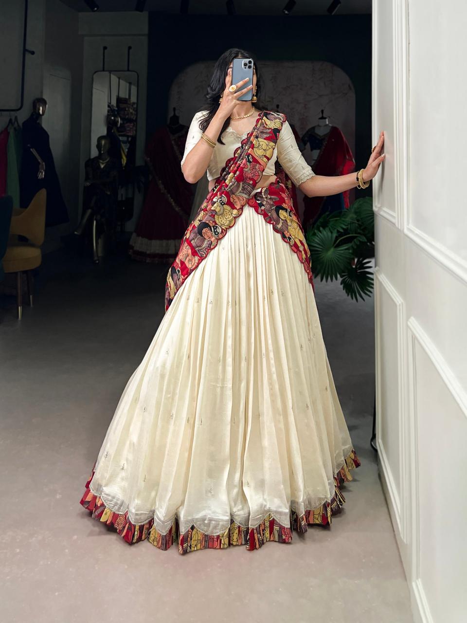 VARNIKA Vichitra Silk OWT Bollywood Lehenga Choli Suppliers