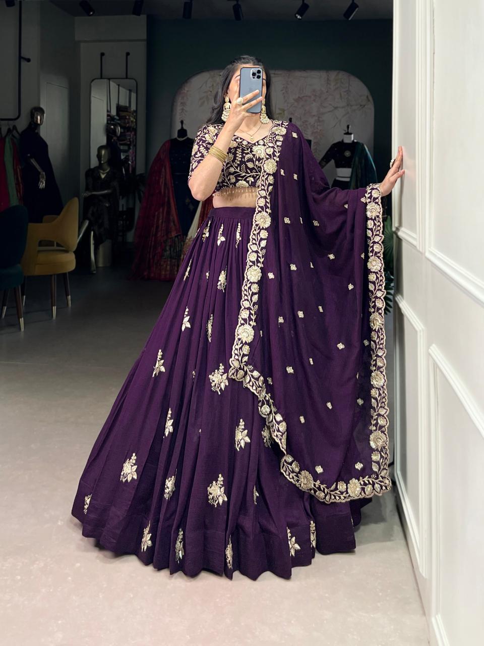 Wedding Collection Vichitra Silk PRL Heavy work lehenga choli suppliers