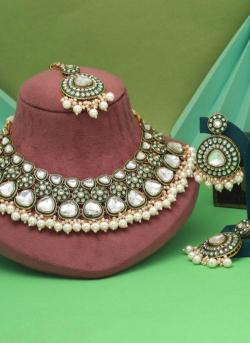 White Color Kundan Bridal Wear 426 Imitation jewelry manufacturers in Ahmedabad