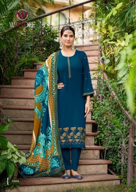 Woodee bella rayon 3 pcs kurti wholesale clothing