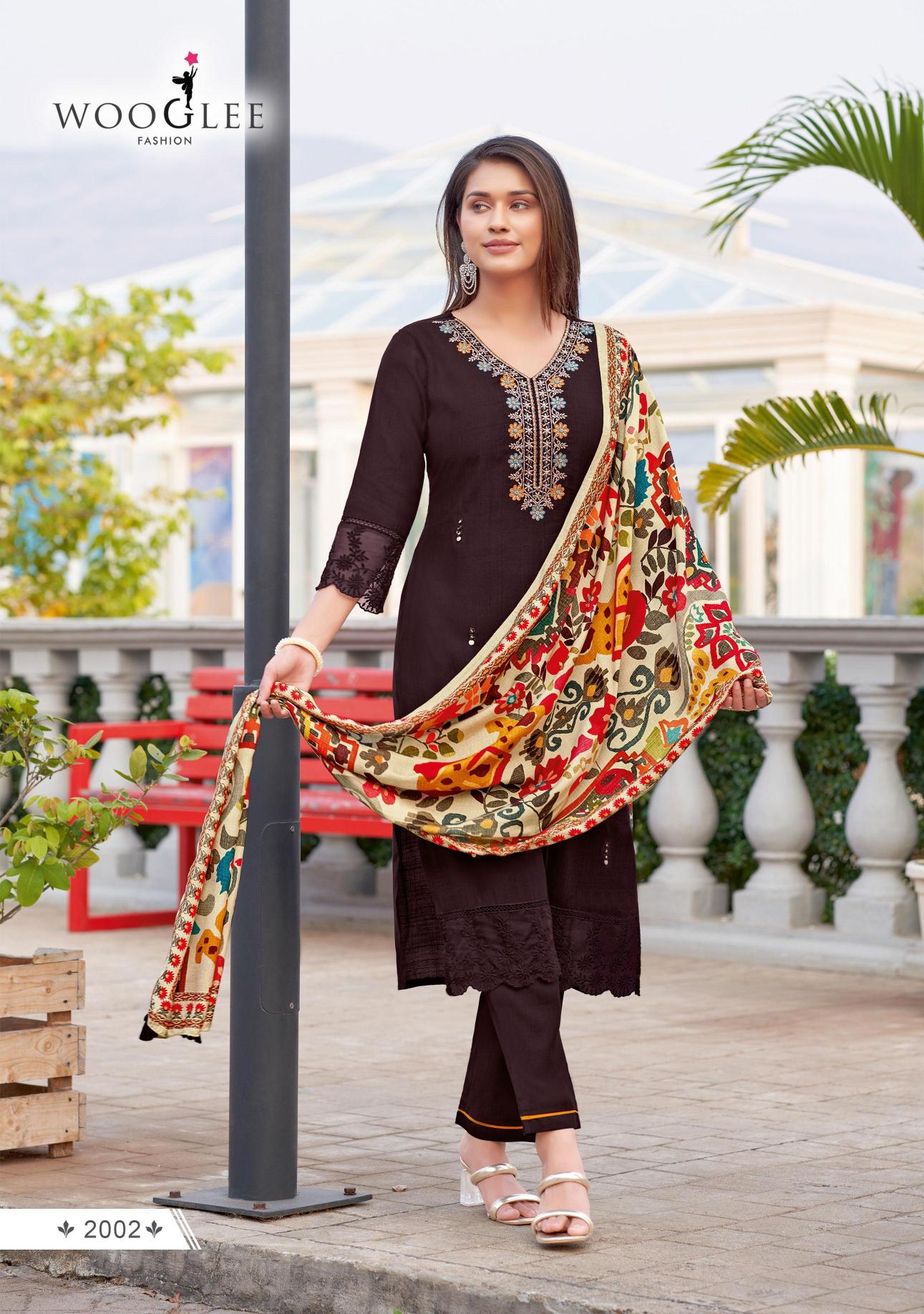Wooglee ehsaas 3 pcs kurti womens dress wholesale