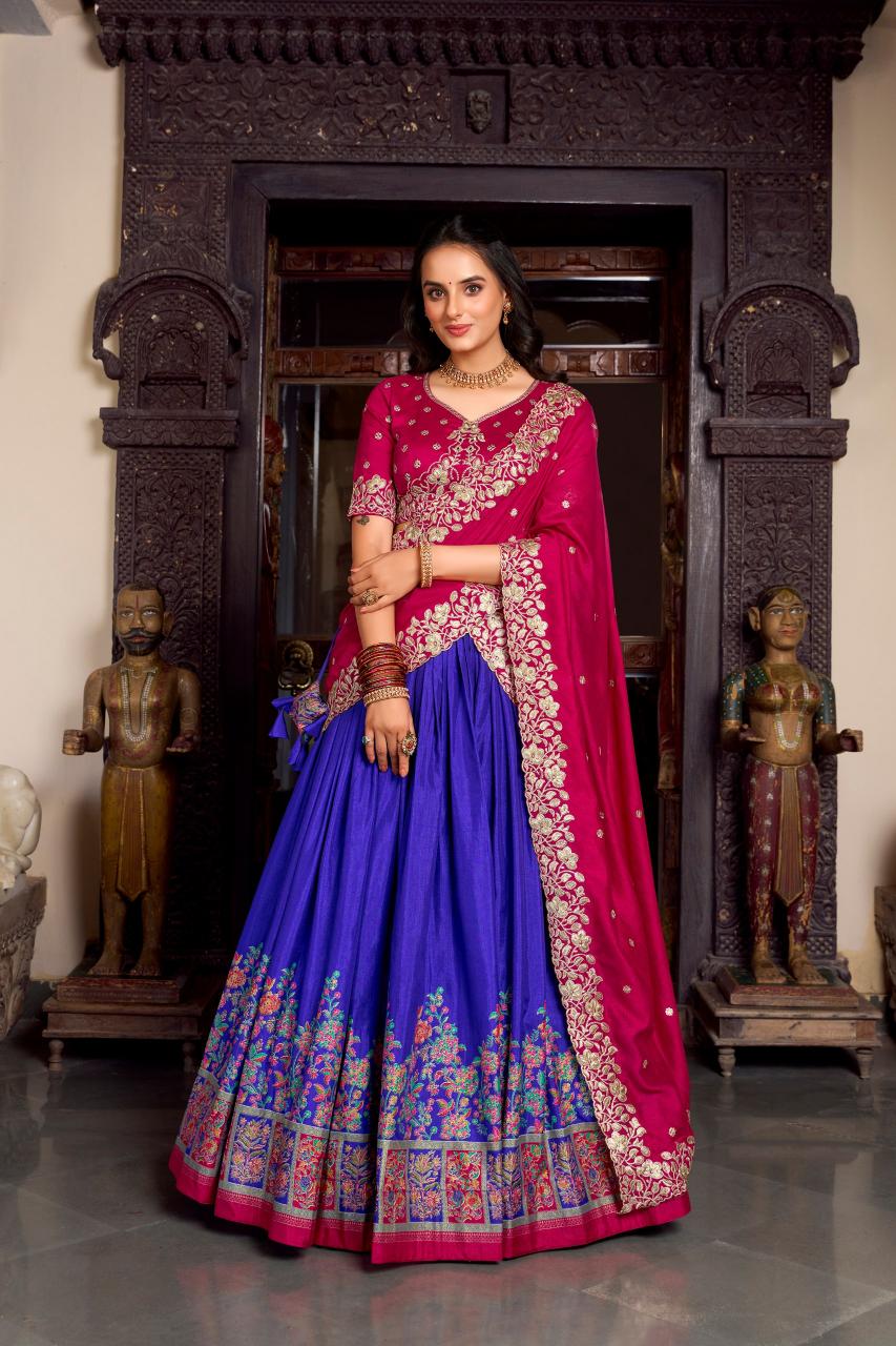 YASHODHA Tussar Silk RBL Handmade lehenga choli wholesalers